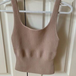 ARITZIA BABATON SQUARENECK SCULPT KNIT TANK